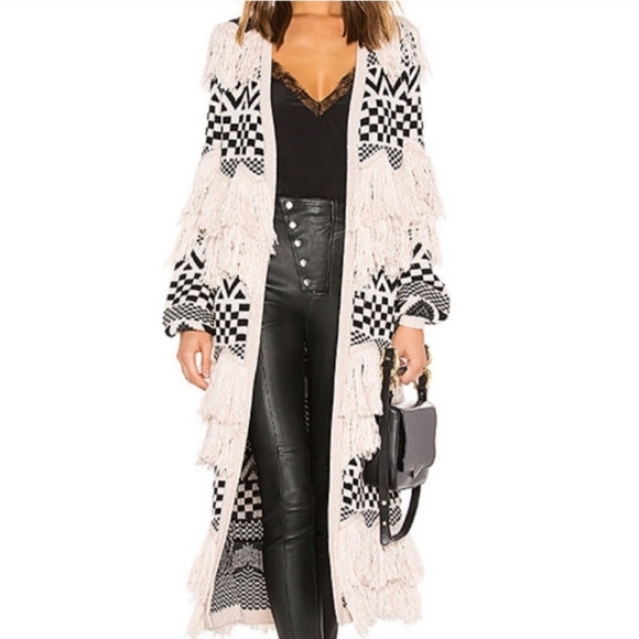 House of Harlow 1960 Sweaters - House of Harlow 1960 Bone X Revolve Ash Duster Size Medium